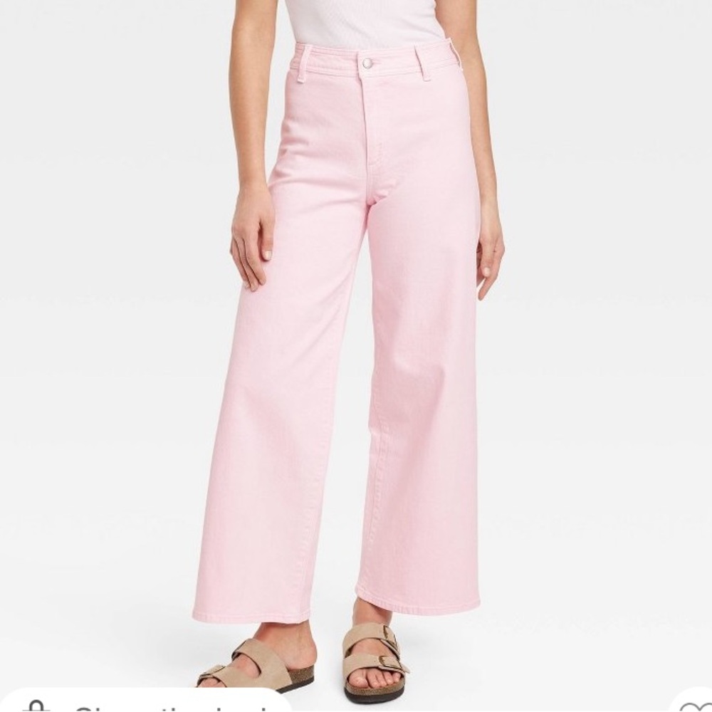 High Rise Sailor Wide Leg Crop Pant Jean